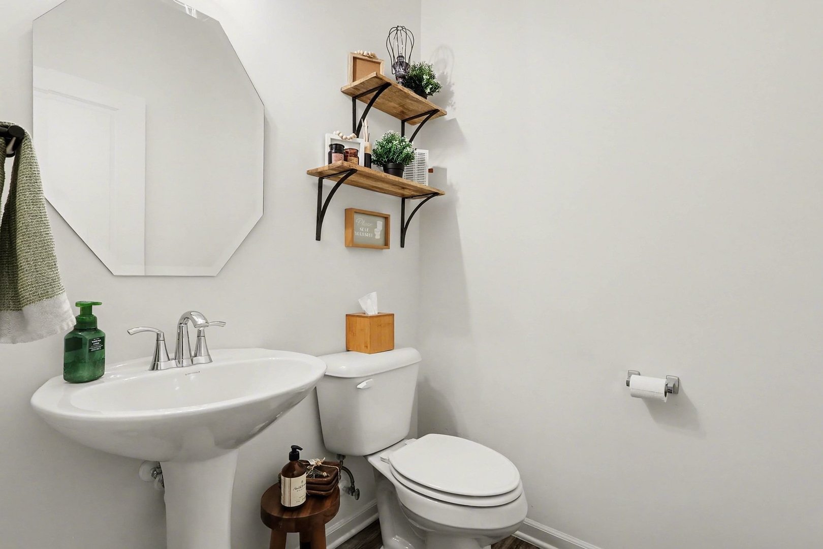 24754 McCormick Way Manhattan, IL 60442 - Photo 11 of 15 a bathroom with a toilet sink and mirror