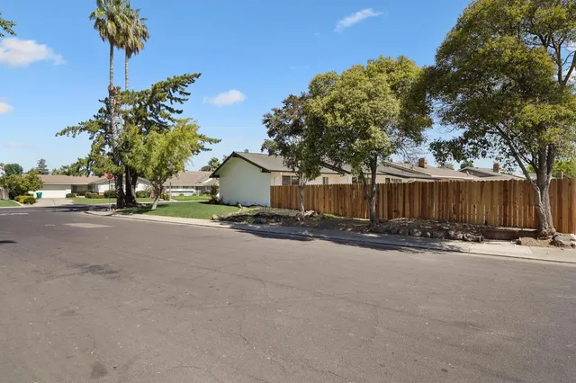 a backyard of a house
