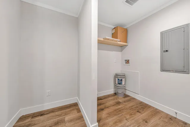 an empty room with a window