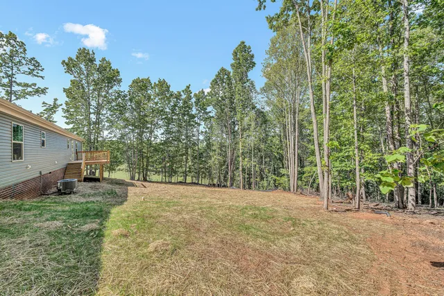 a view of backyard with green space
