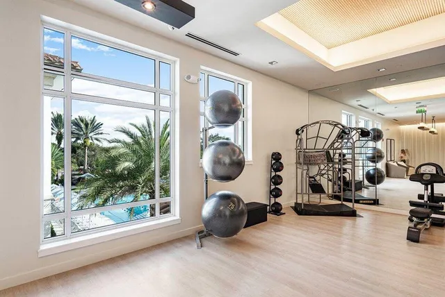 a view of lake with green space