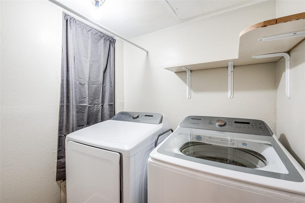 5840 Spring Valley Road, Unit 802 Dallas, TX 75254 - Photo 22 of 26 a utility room with dryer and washer