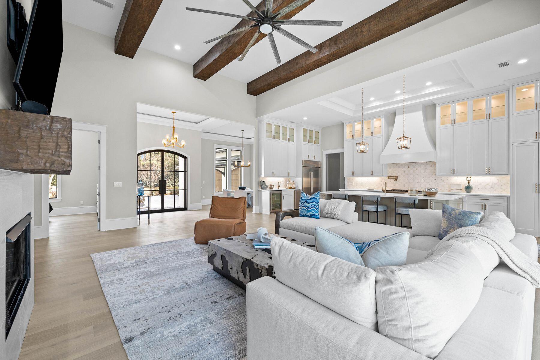 2939 Pine Valley Road Miramar Beach, FL 32550 - Photo 25 of 71 a living room with furniture and a fireplace