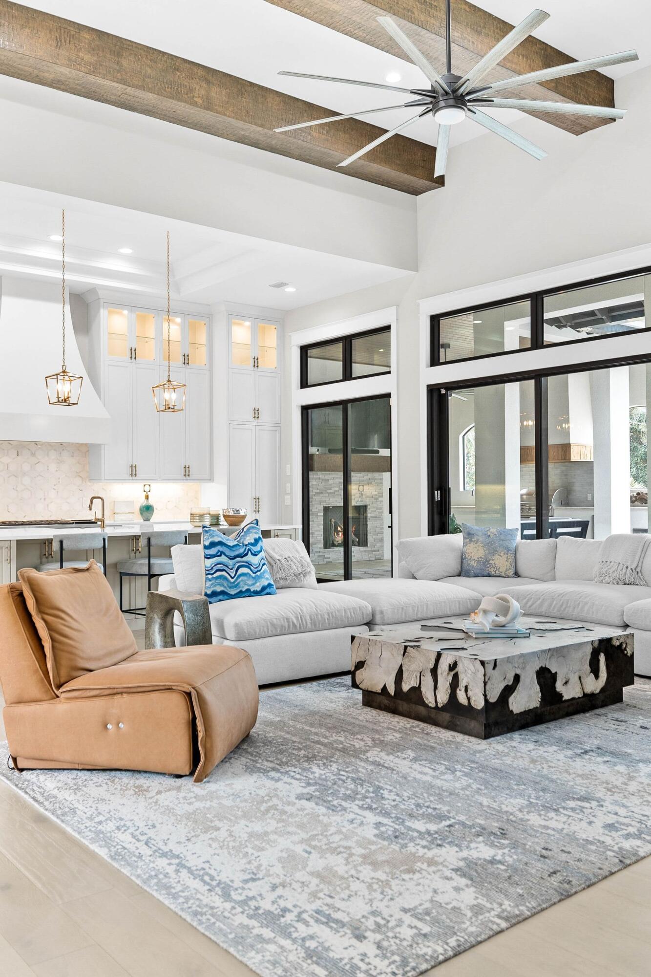 2939 Pine Valley Road Miramar Beach, FL 32550 - Photo 27 of 71 a living room with furniture window and a chandelier