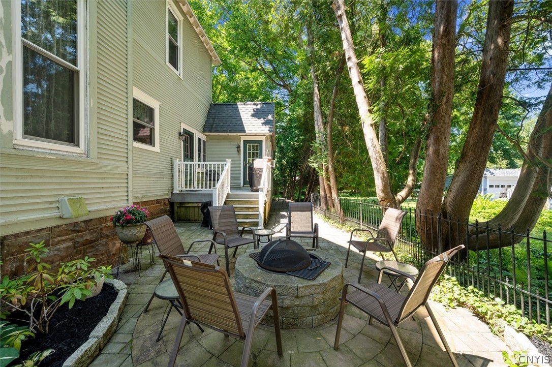 227 East Grove Street Oneida, NY 13421 - Photo 48 of 50 Private side deck and firepit area