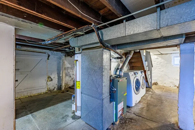 a view of storage and utility room