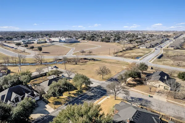 an aerial view of a city