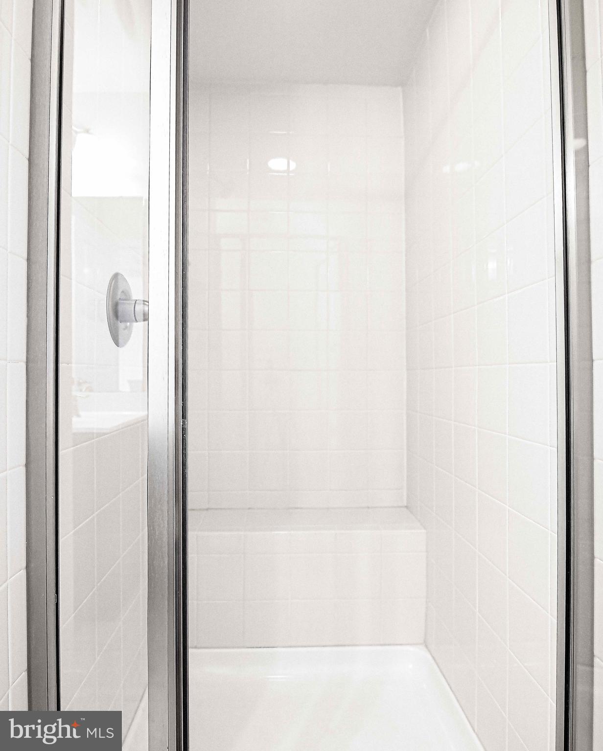 1032 Ramble Run Road Baltimore, MD 21220 - Photo 30 of 46 a bathroom with a glass shower door