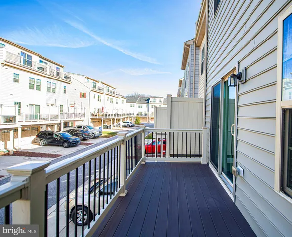 a view of a car park in front of a building