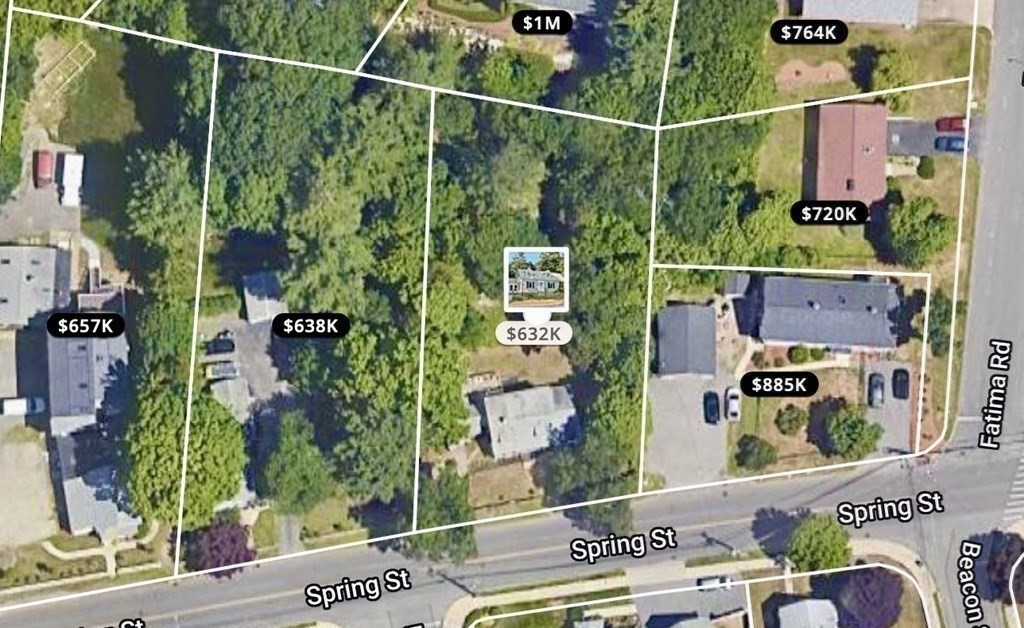 82 Spring Street Stoneham, MA 02180 - Photo 34 of 34 an aerial view of houses with street