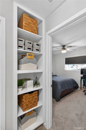 a bedroom with furniture and a window