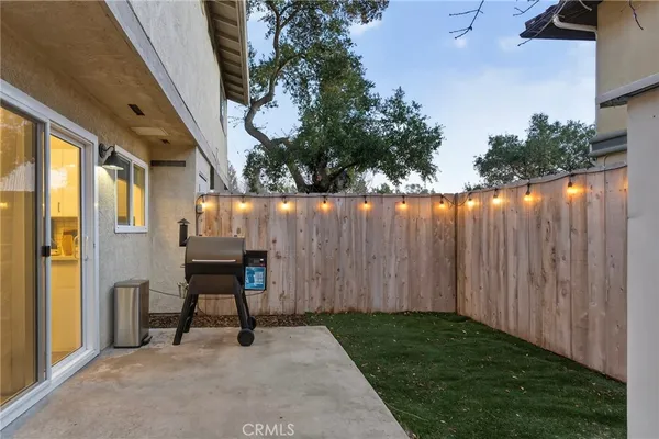 a view of outdoor space with seating area
