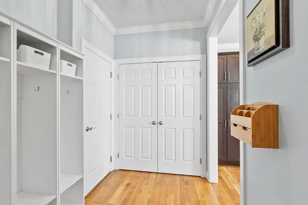a view of walk in closet with window
