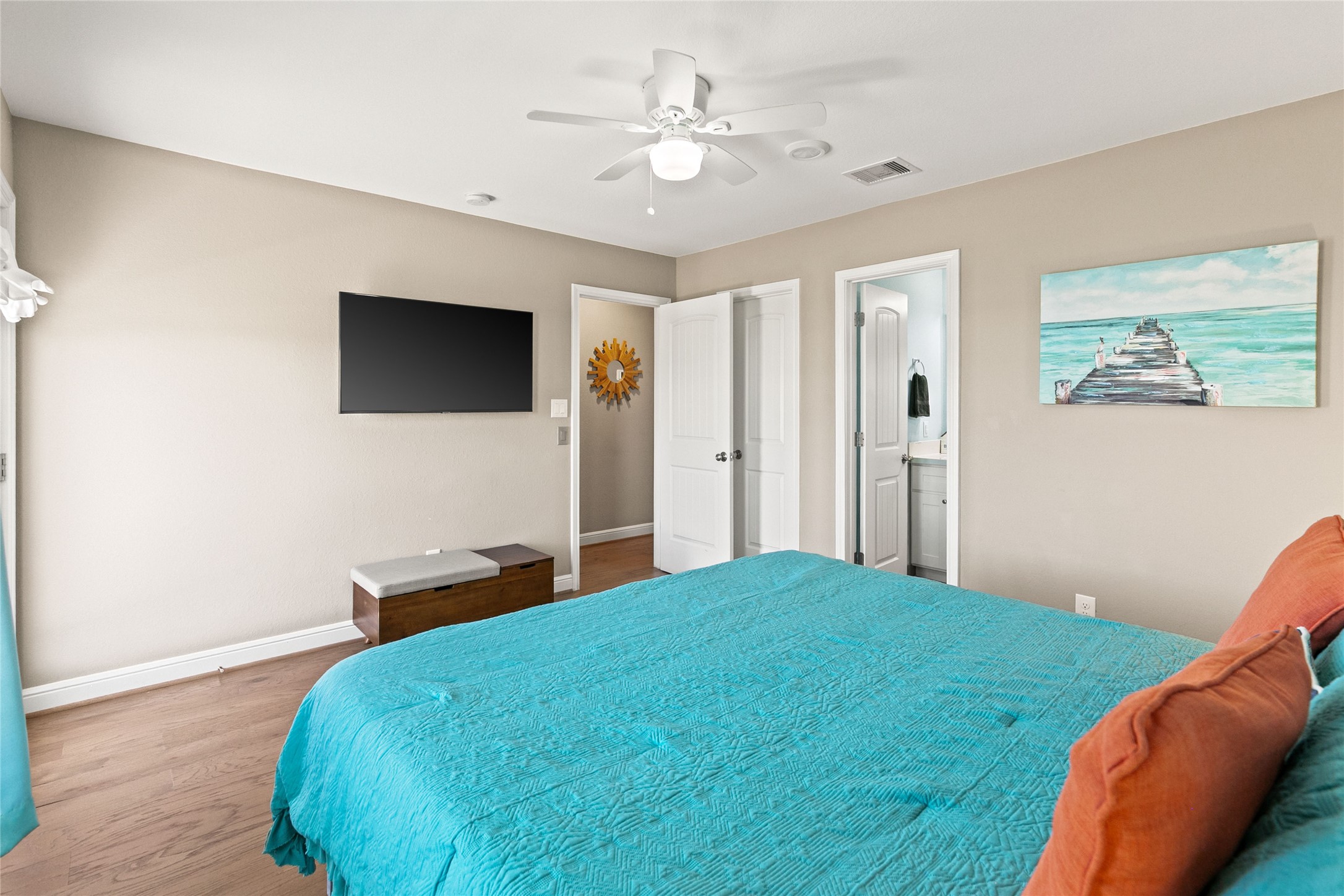 147 Pieces Of 8 Freeport, TX 77541 - Photo 18 of 33 a bedroom with a bed and a flat screen tv