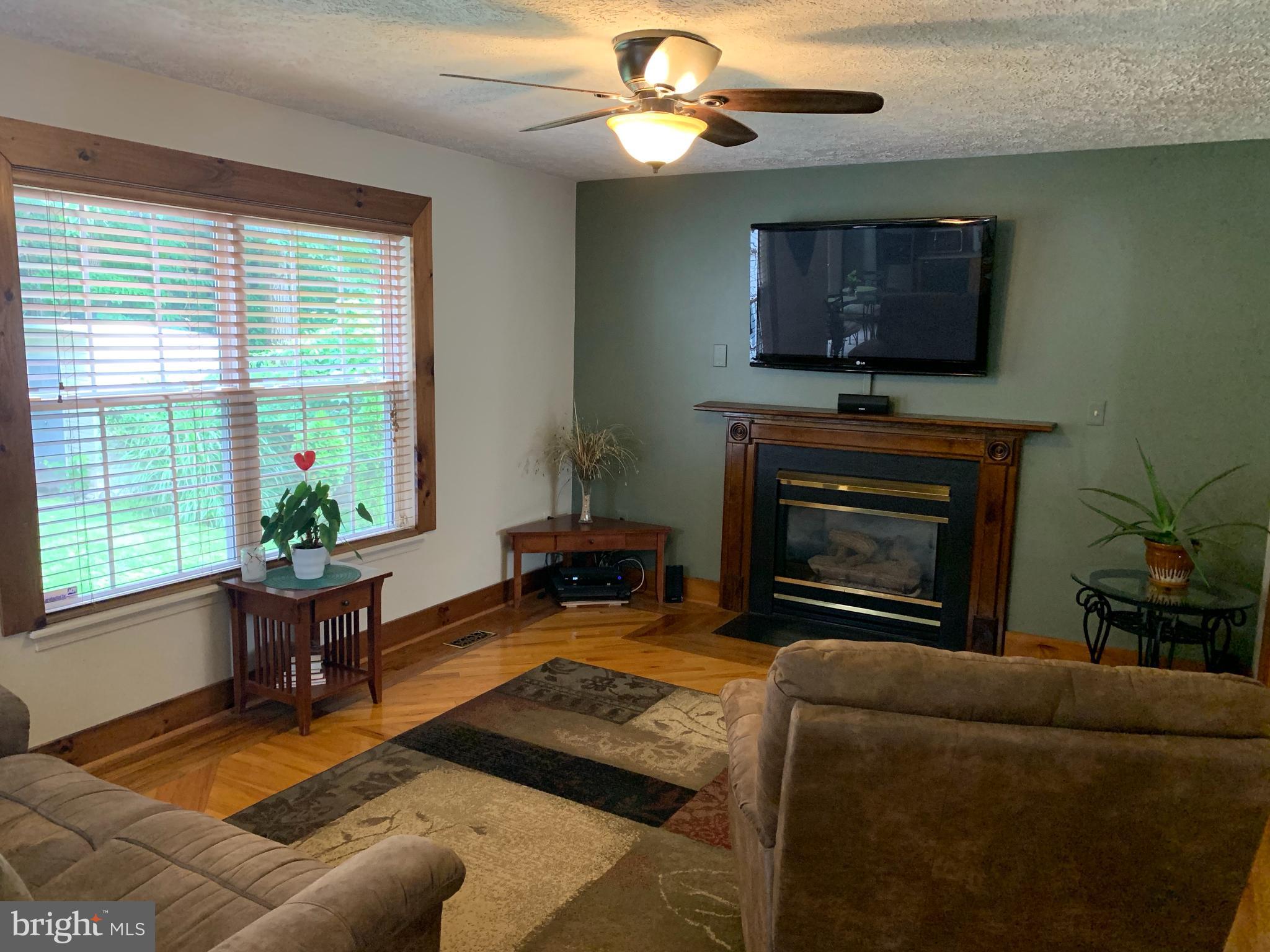 3123 Laurel View Drive Abingdon, MD 21009 - Photo 55 of 135 a living room with furniture a flat screen tv and a fireplace