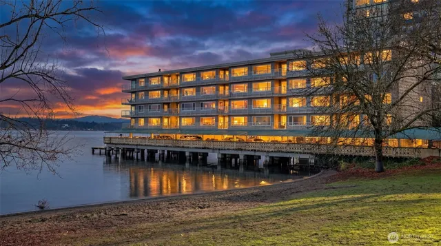 a view of building with lake view