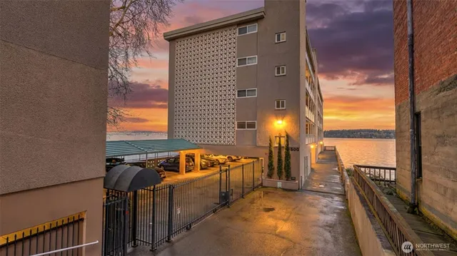 a view of an outdoor space with seating area
