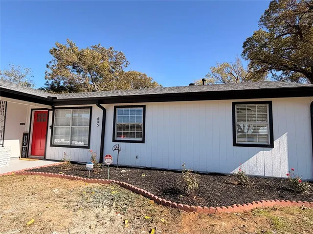 a front view of a house