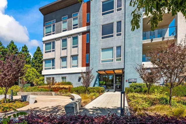 a view of a building with a outdoor space