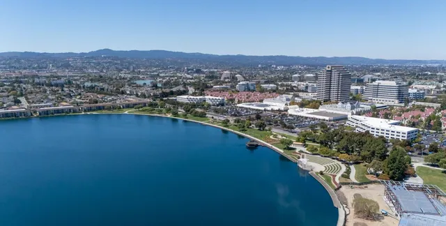 an aerial view of a city