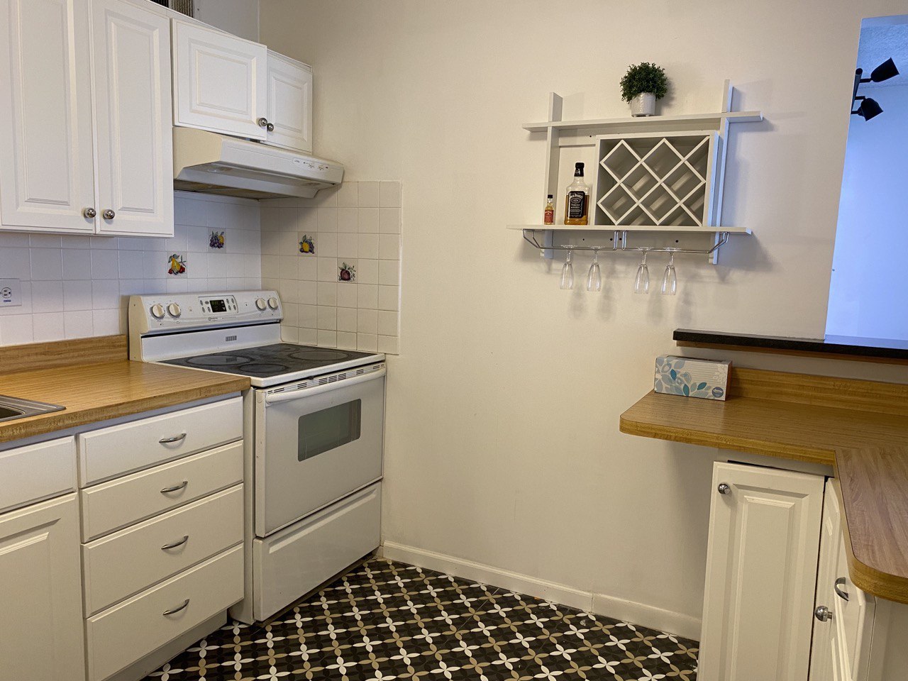 9128 West Terrace Drive, Unit 4B Niles, IL 60714 - Photo 8 of 24 a kitchen with a sink and cabinets