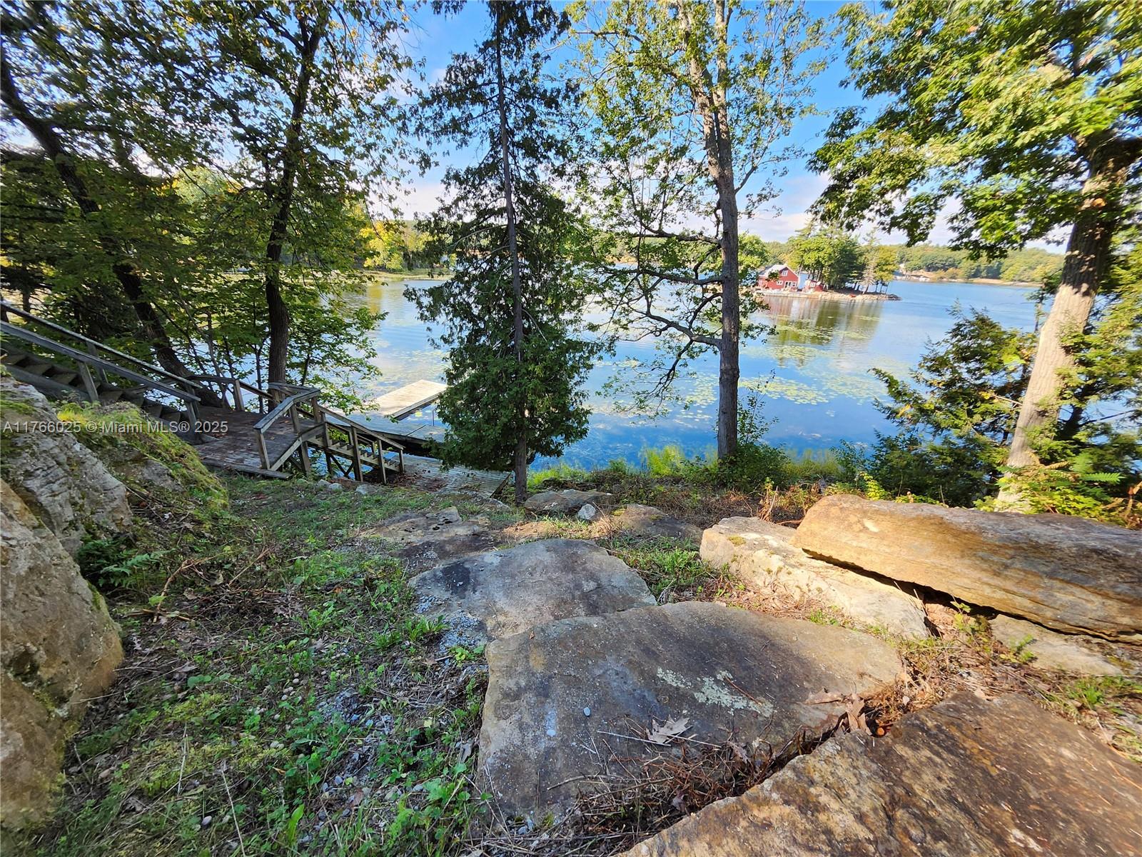 18435 Otter Point Road Wellesley Island, NY 13640 - Photo 15 of 27 a view of a garden with trees
