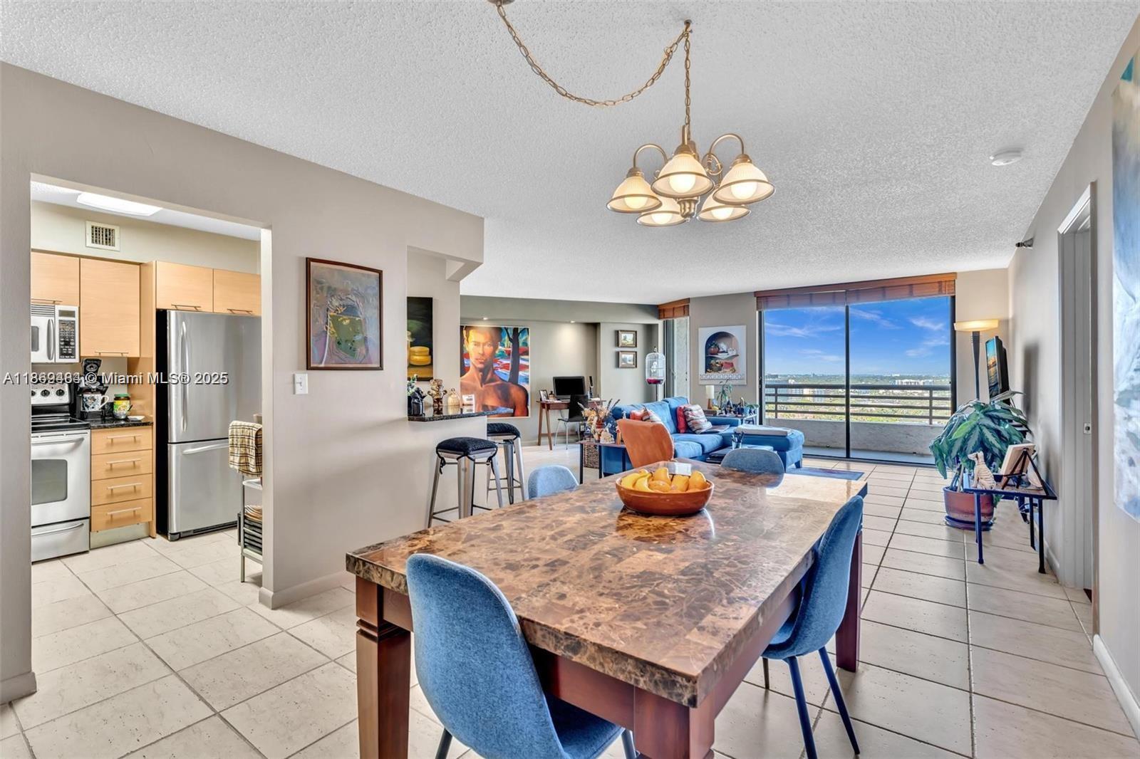 3300 Northeast 191st Street, Unit LP04 Aventura, FL 33180 - Photo 6 of 16 a view of a dining room with furniture and chandelier
