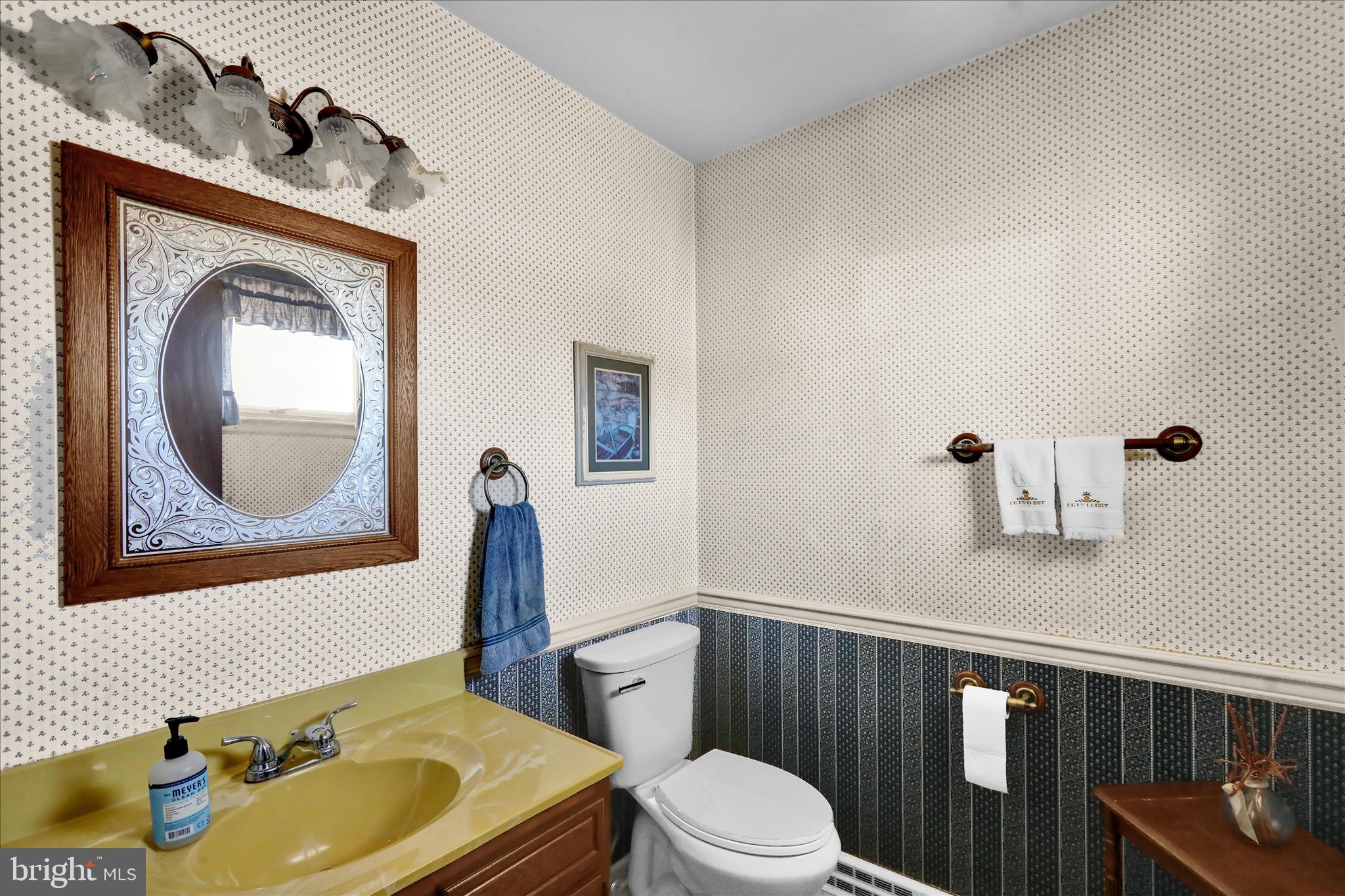3029 Merritt Parkway Reading, PA 19608 - Photo 23 of 36 a bathroom with a toilet a sink and mirror