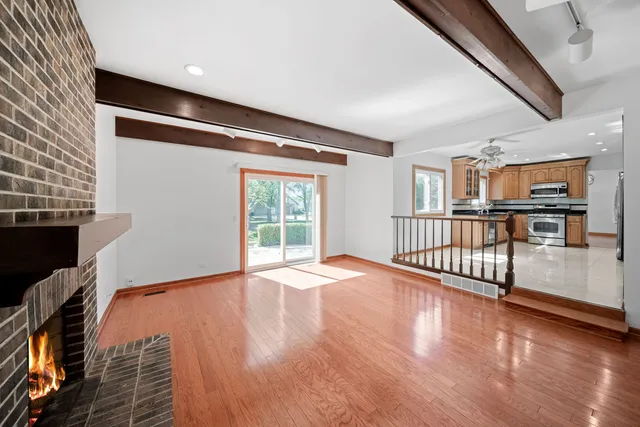 a room with a table and a chair