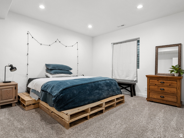 627 South Meade Street Mapleton, UT 84664 - Photo 32 of 48 Carpeted room featuring recessed lighting and white walls