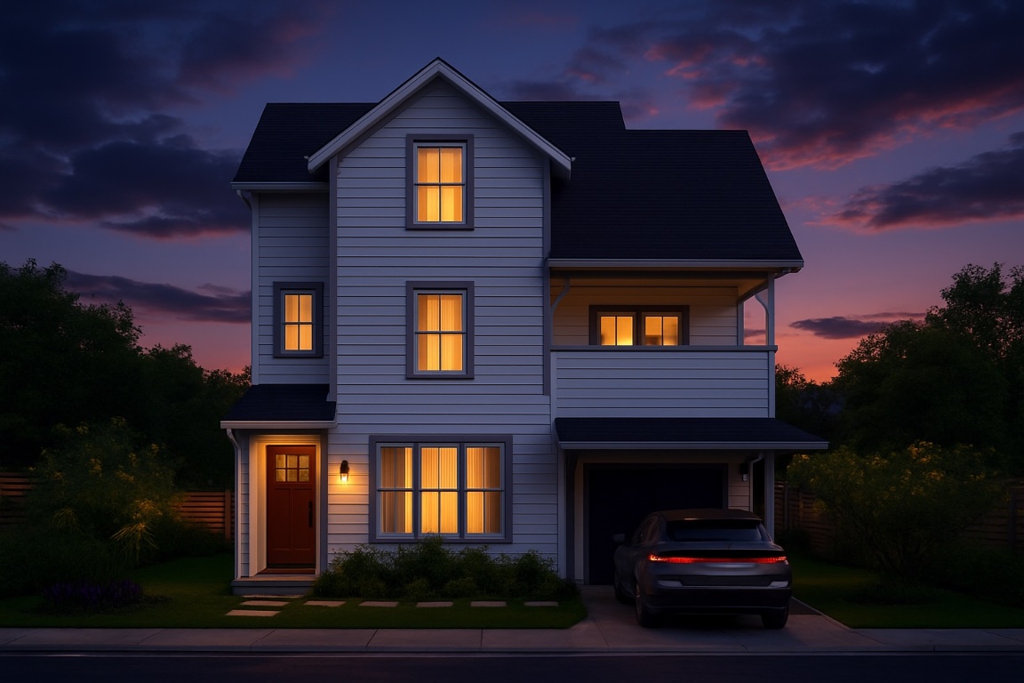 a front view of a house with yard