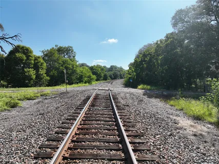 a view of a lake with a city