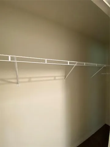 a close up view of racks on the wall