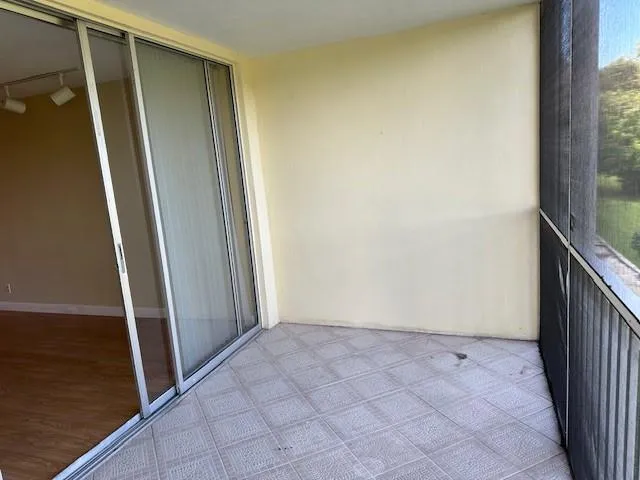 a view of a balcony with lake view