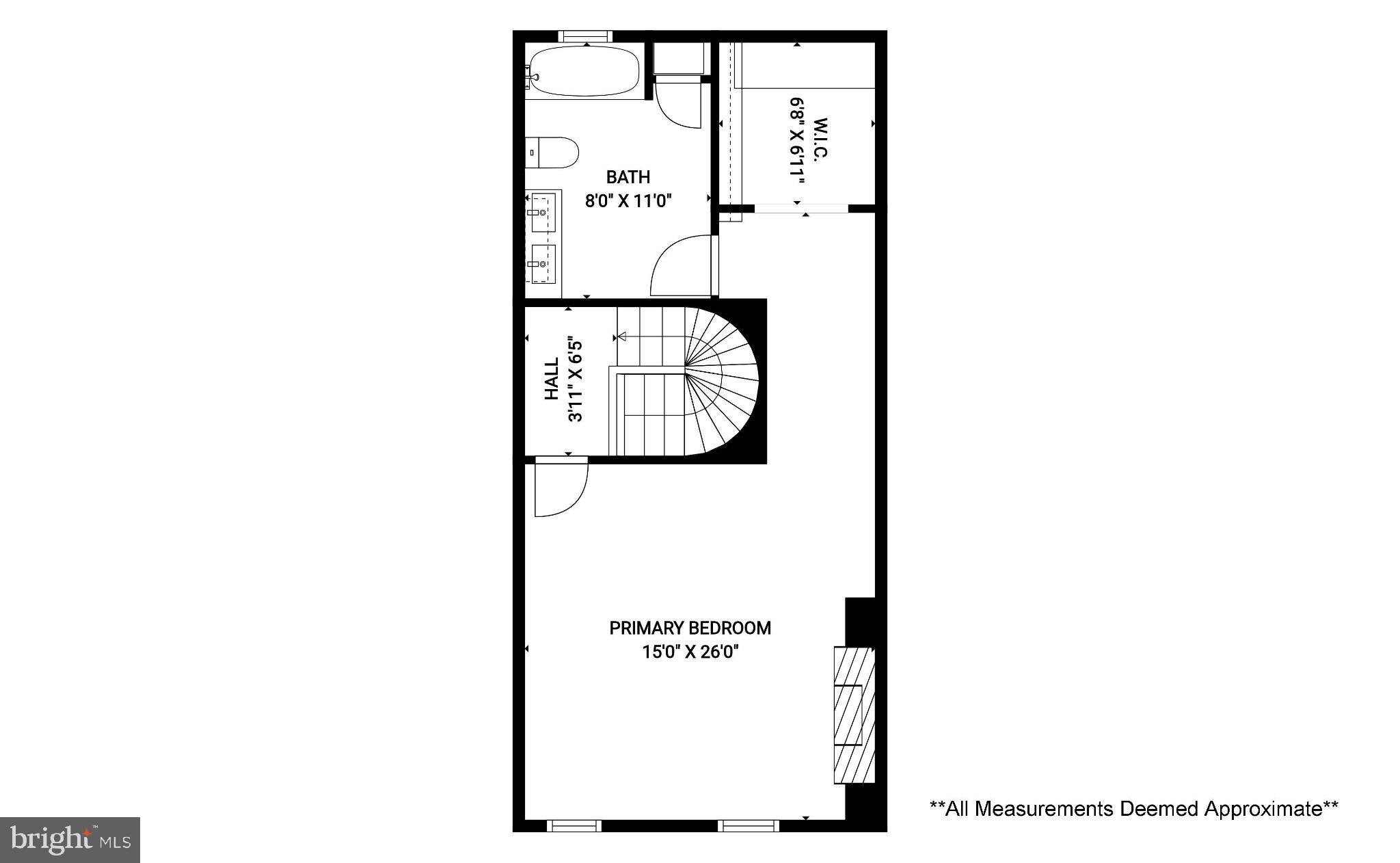 68 R Street Northwest Washington, DC 20001 - Photo 25 of 26 Upper Level 2 Floor Plan