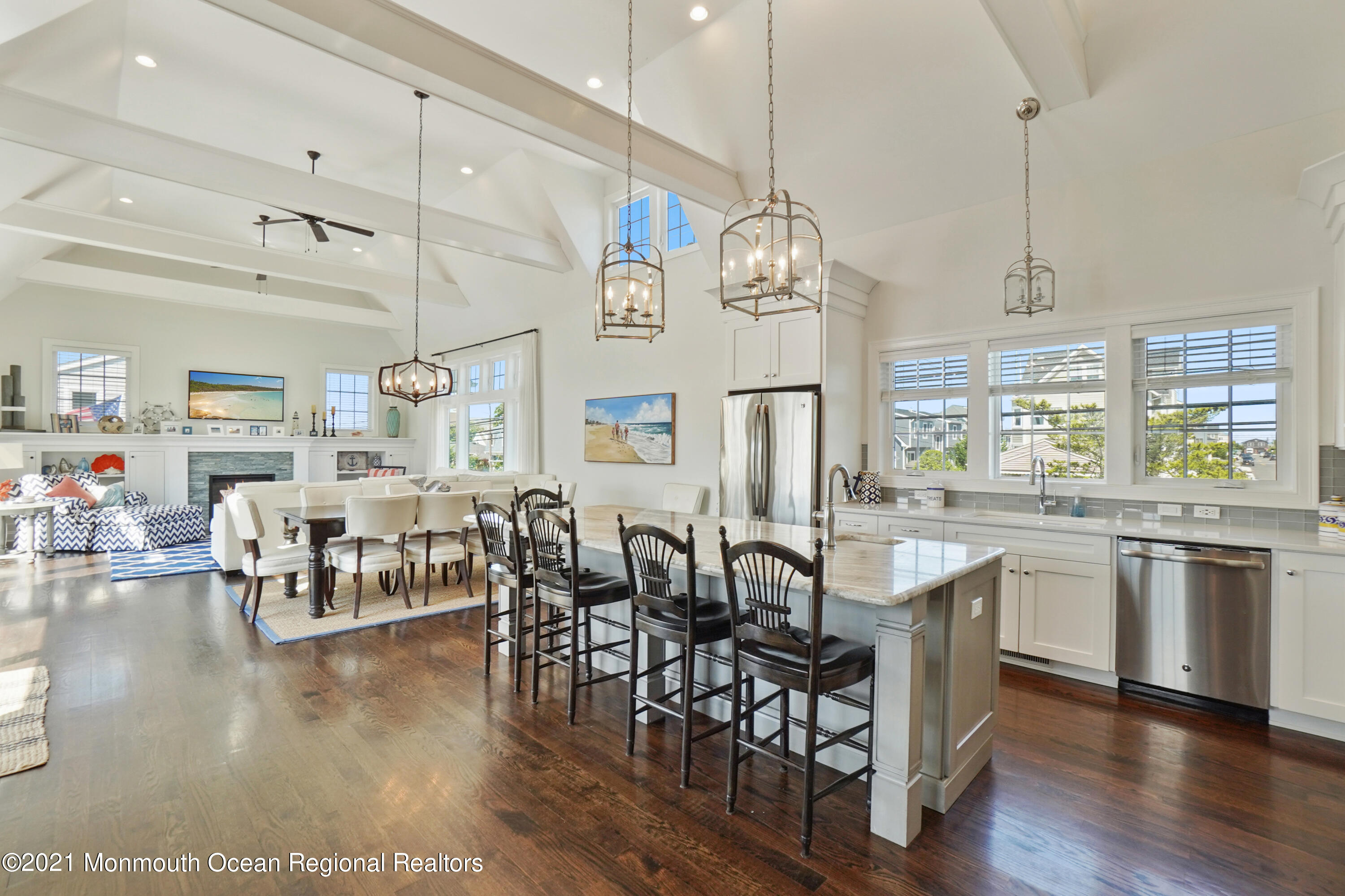204 North Lagoon Road Lavallette, NJ 08735 - Photo 2 of 44 a large kitchen with a table and chairs