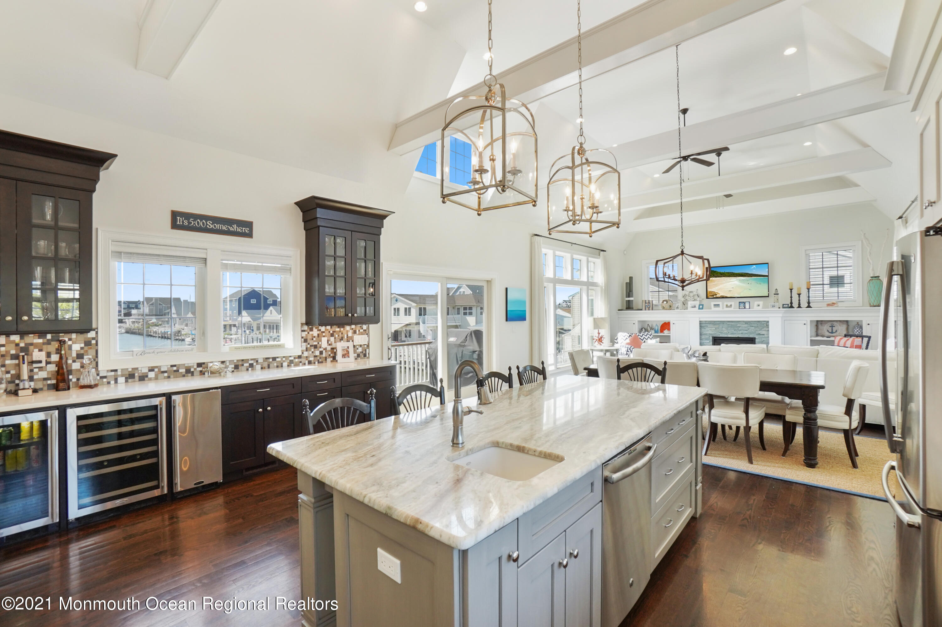 204 North Lagoon Road Lavallette, NJ 08735 - Photo 3 of 44 a very nice looking kitchen with granite countertop a stove two sinks and cabinets
