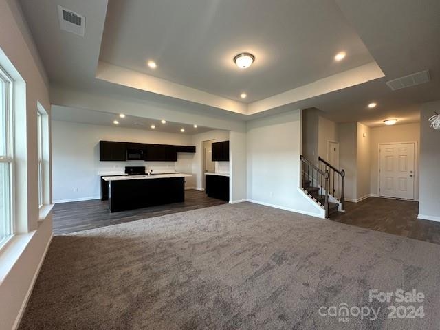 6128 Busch Way Midland, NC 28107 - Photo 8 of 26 a view of kitchen with stainless steel appliances kitchen island granite countertop a refrigerator and a stove top oven