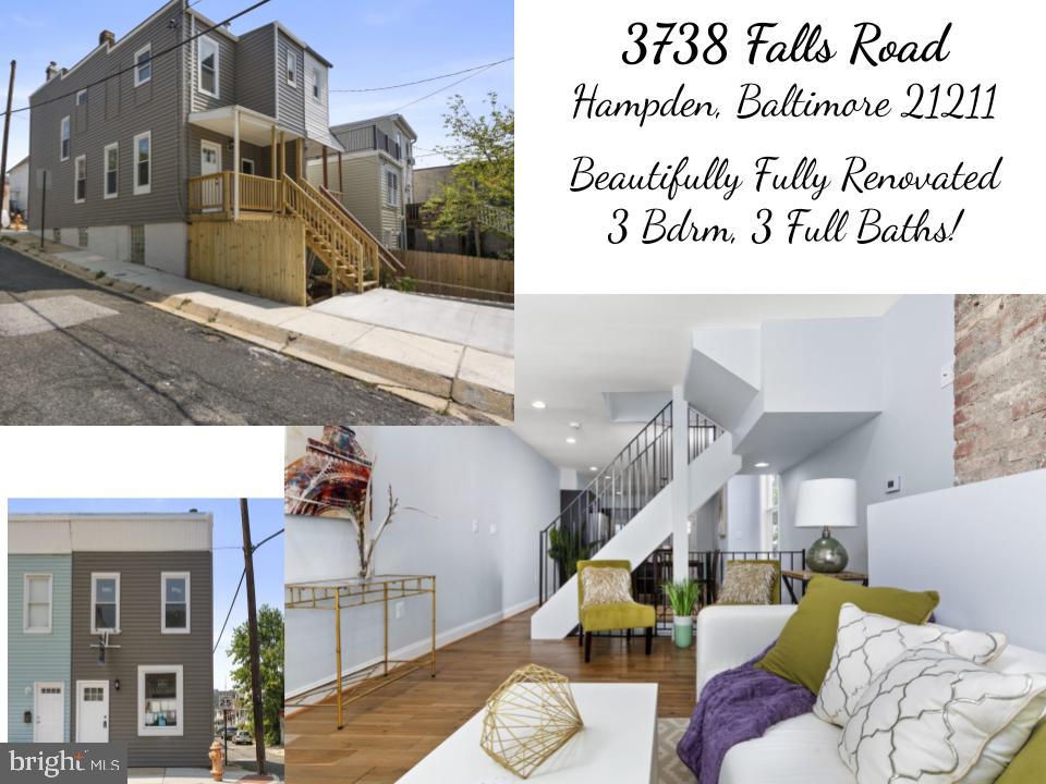 3738 Falls Road Baltimore, MD 21211 - Photo 1 of 39 Stunning full renovation; Sunny and Bright!