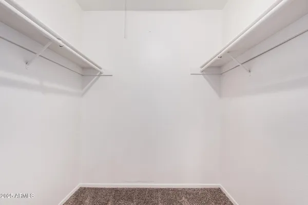 a view of small space with racks on the wall