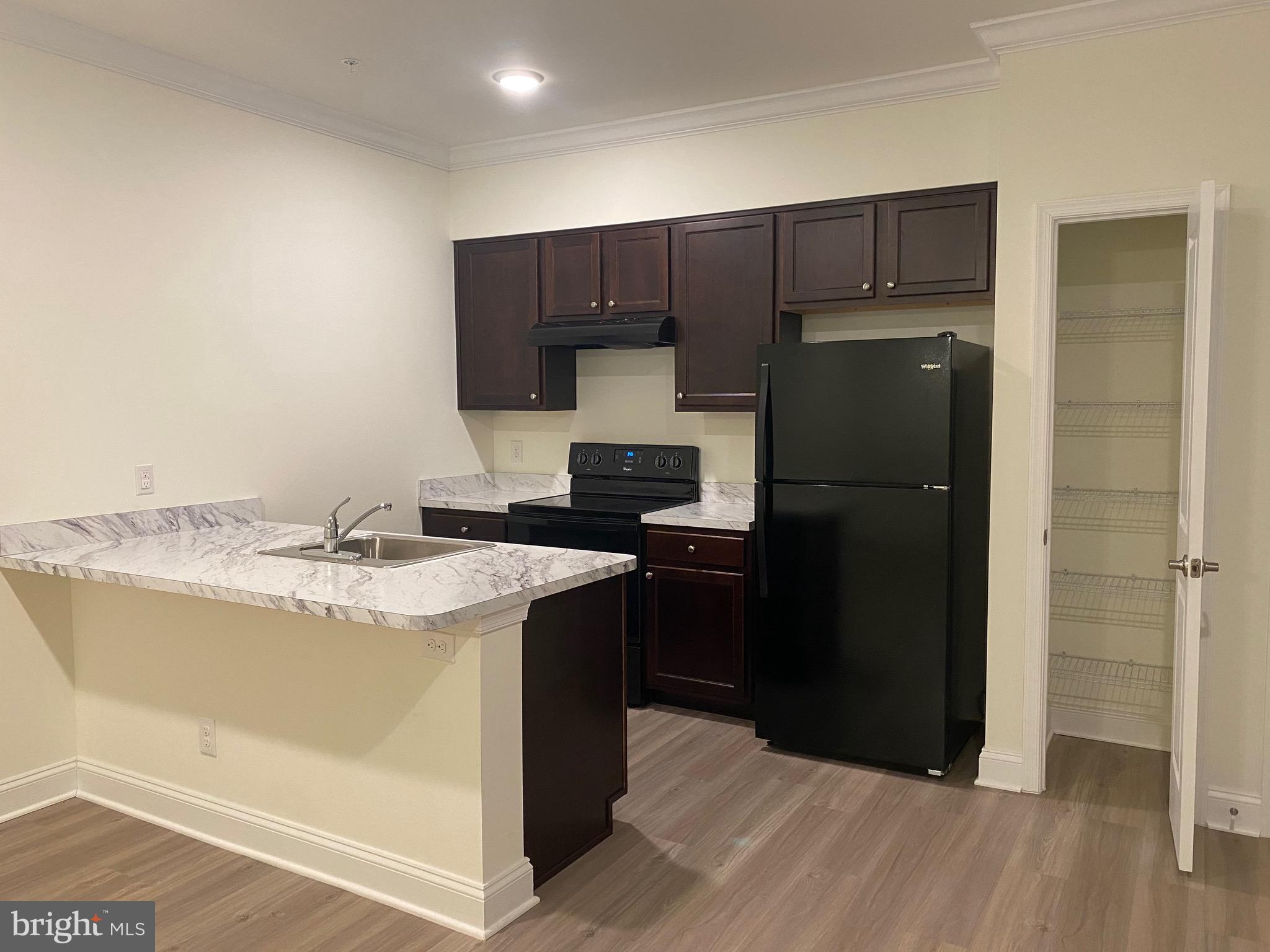 1812 Main Street, Unit 203 Chester, MD 21619 - Photo 2 of 24 a kitchen with a sink and a refrigerator