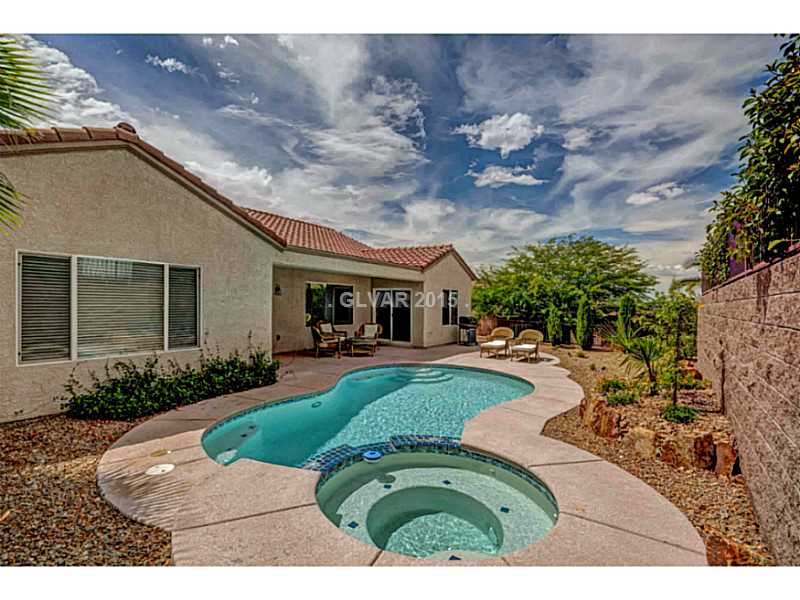 2264 Saxtons River Road Henderson, NV 89044 - Photo 3 of 25 Swimming Pool/Hot Tub/Sauna. Private Pool and Spa, Low Maintenance Desert Landscaping