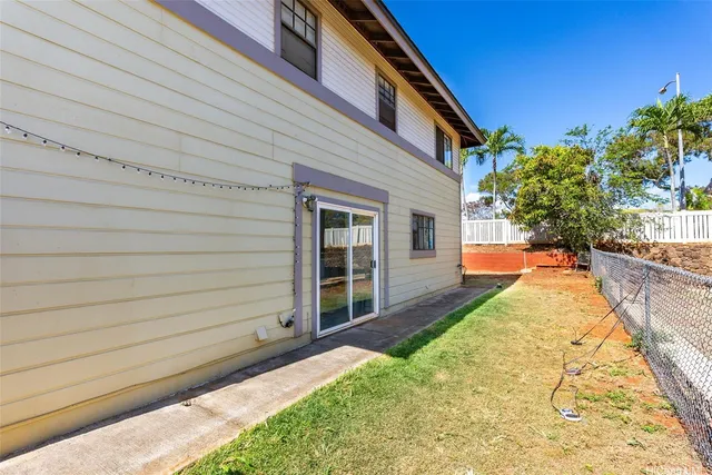 a porch with seating space