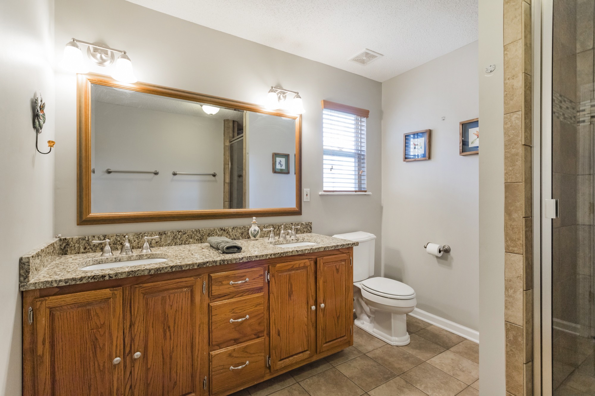 4306 Kedron Road Spring Hill, TN 37174 - Photo 12 of 35 a bathroom with a granite countertop sink toilet and mirror