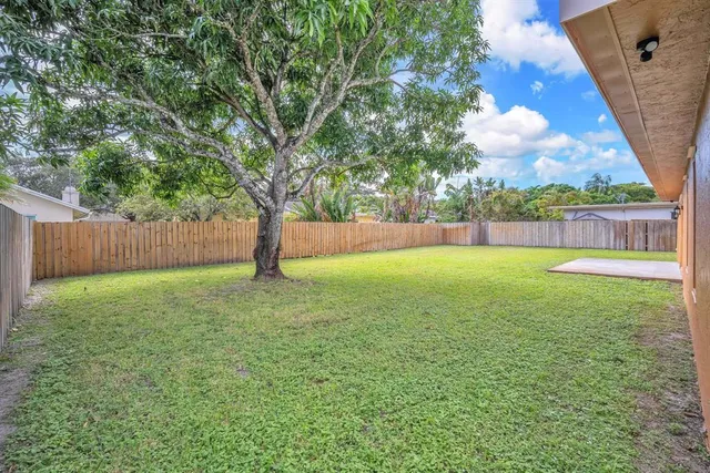 a view of outdoor space with deck and tree