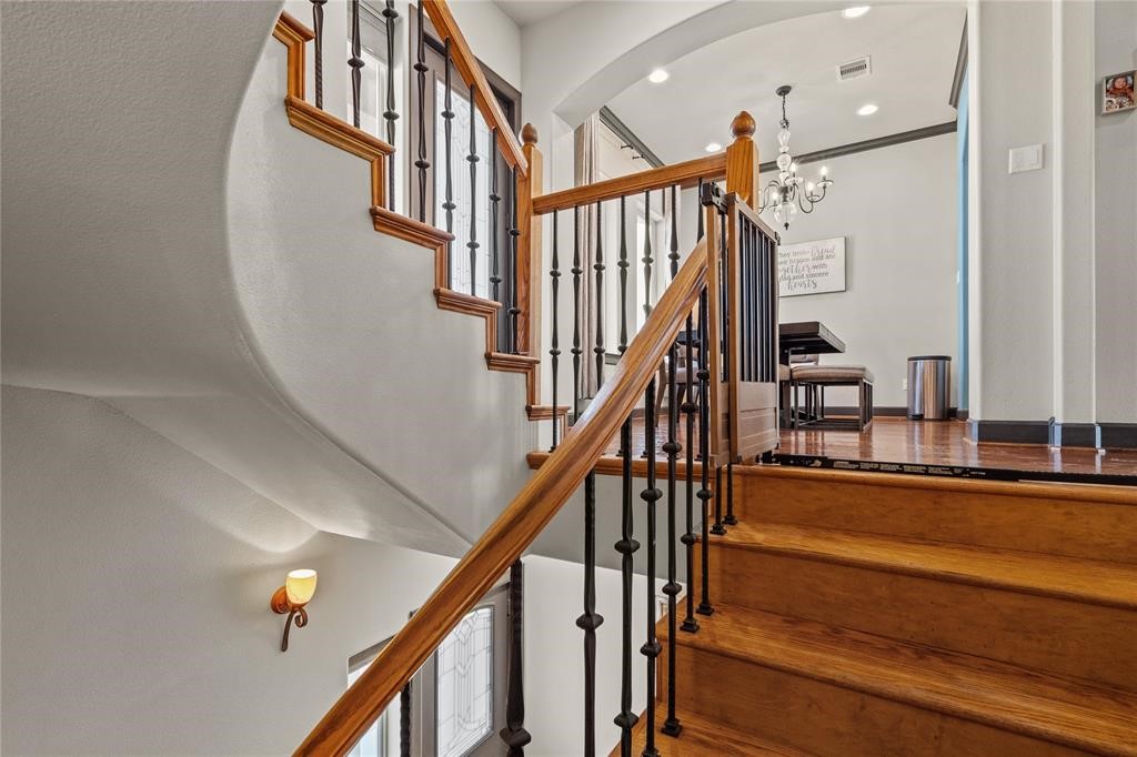 607 28th Street San Leon, TX 77539 - Photo 13 of 44 a view of entryway and hall with wooden floor