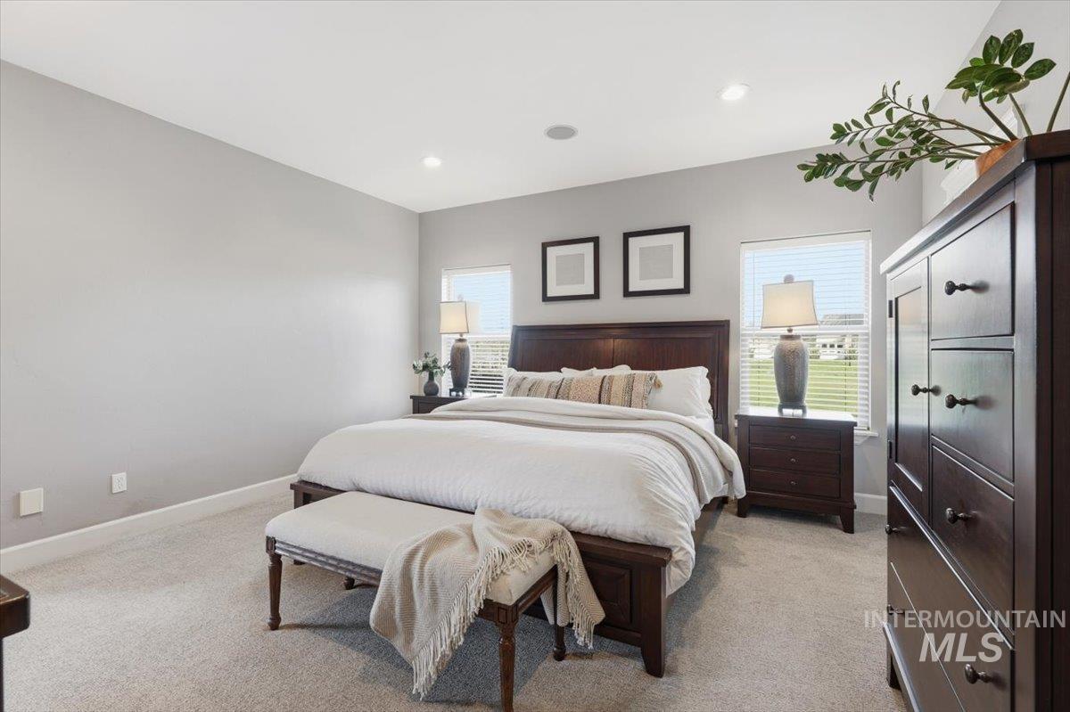 8982 New Castle Drive Middleton, ID 83644 - Photo 20 of 48 Bedroom with light carpet and recessed lighting
