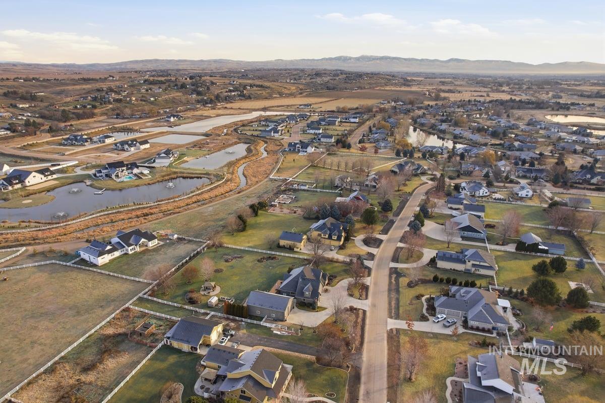 8982 New Castle Drive Middleton, ID 83644 - Photo 47 of 48 Aerial view of property's location featuring nearby suburban area and a nearby body of water