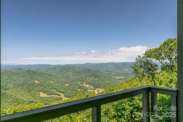 a view of lake from a balcony