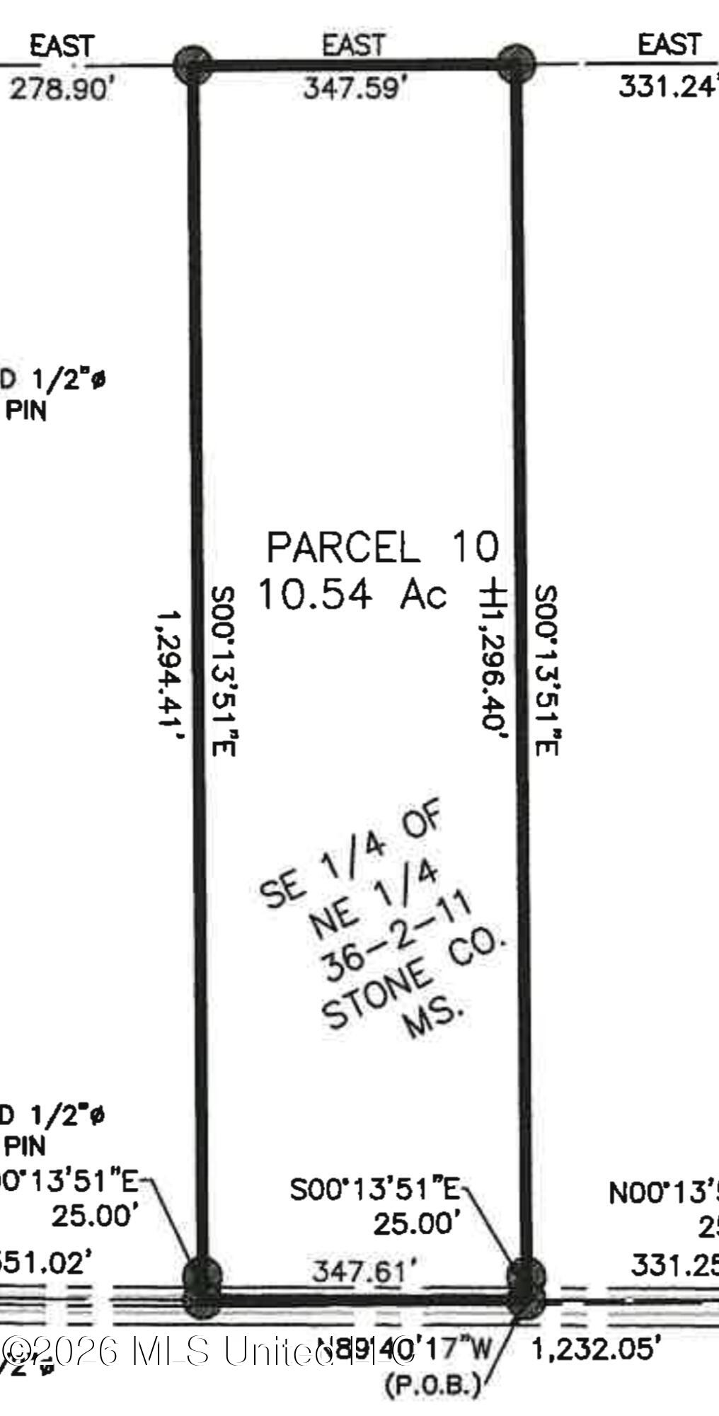 Cox Road Survey 10 10.54 Acres